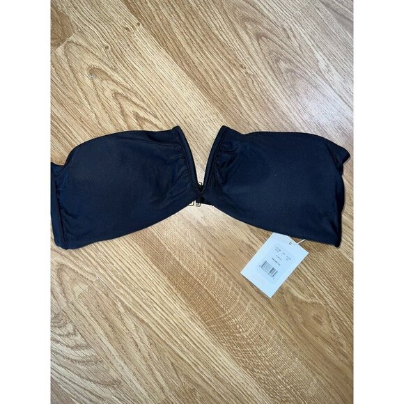 ANDIE SWIM The Scala Bikini Top Size Large Black Bandeau Strapless NWT E - Picture 3 of 7